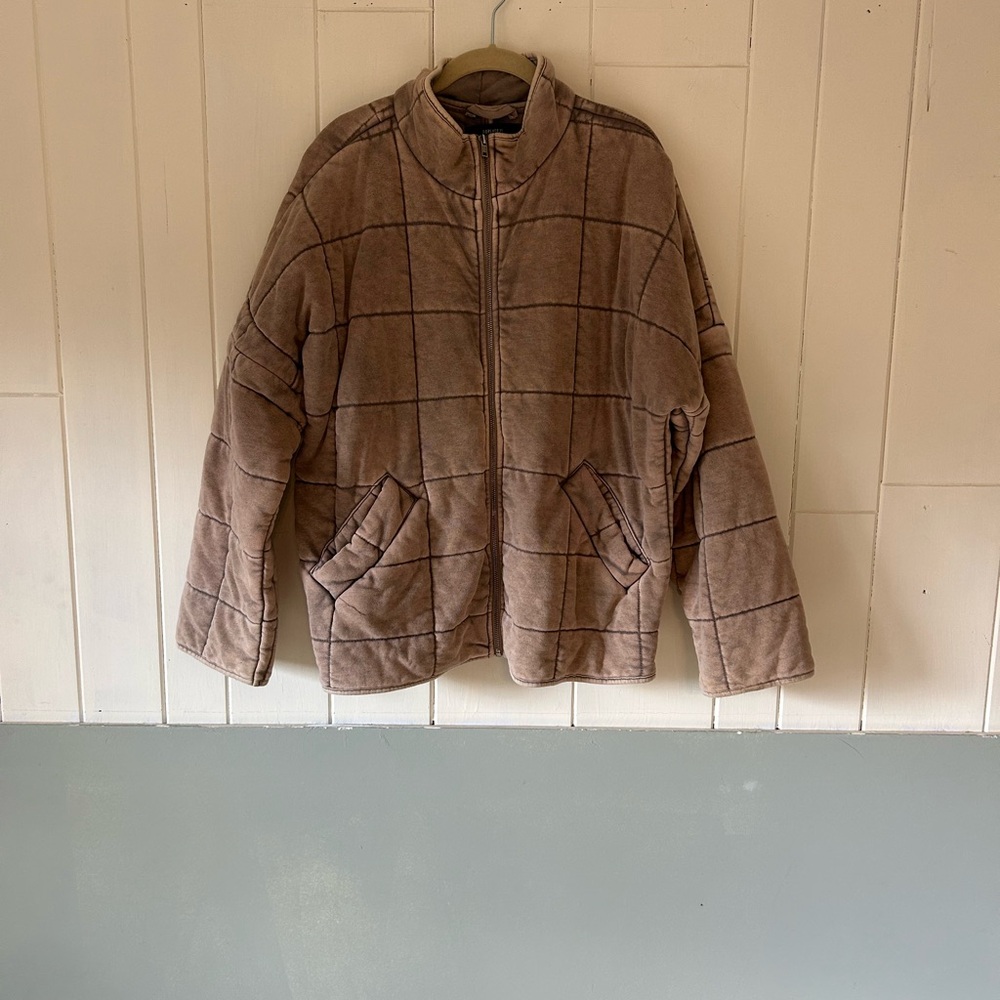 Forever 21 Taupe Zip Up Jacket